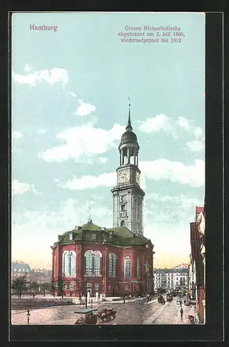 AK Hamburg-Neustadt, Blick zur Grossen Michaeliskirche