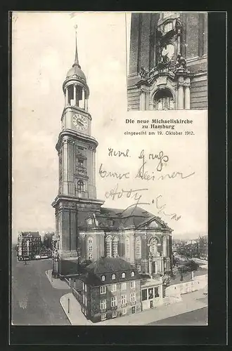 AK Hamburg-Neustadt, Neue Michaeliskirche, eingeweiht am 19. Oktober 1912