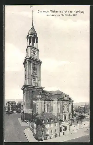 AK Hamburg-Neustadt, Neue Michaeliskirche, eingeweiht am 19. Oktober 1912