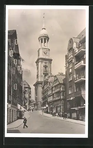 AK Hamburg-Neustadt, Blick zur Michaeliskirche