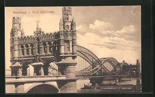 AK Hamburg-Harburg, Neue Elbbrücke