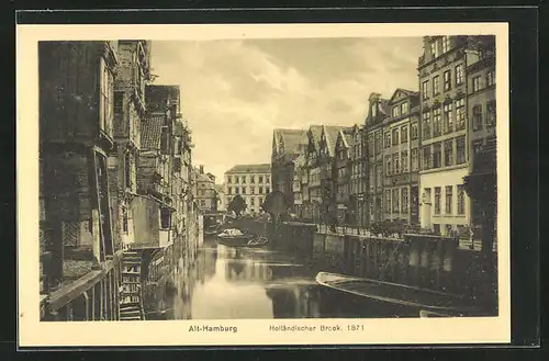 AK Alt-Hamburg, Holländischer Brook 1871