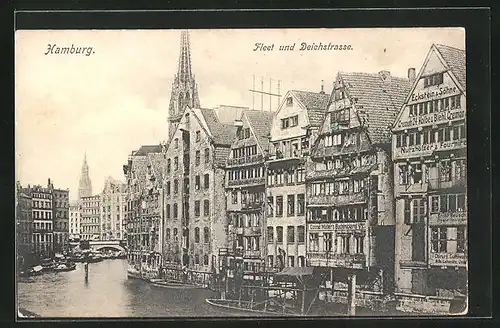 AK Alt-Hamburg, Fleet und Deichstrasse