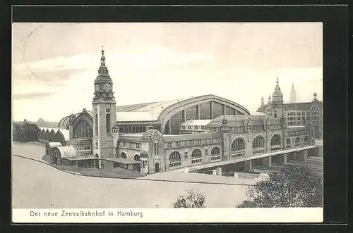 AK Hamburg-St.Georg, Neuer Zentralbahnhof