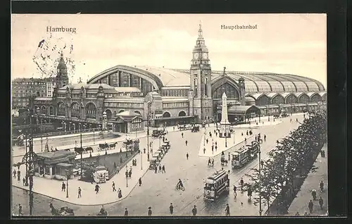 AK Hamburg-St.Georg, Hauptbahnhof, Strassenbahn