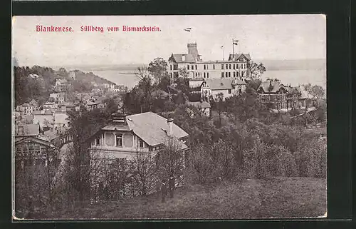 AK Hamburg-Blankenese, Süllberg vom Bismarckstein aus gesehen