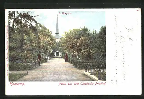 AK Hamburg-Ohlsdorf, Ohlsdorfer Friedhof, 2. Kapelle