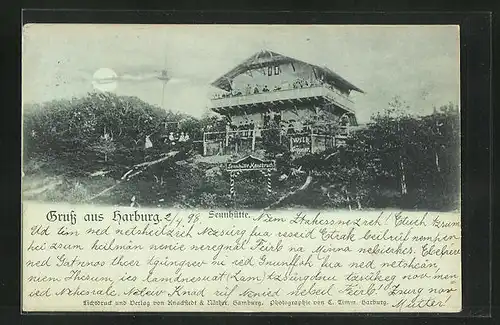 Mondschein-AK Hamburg-Harburg, unter der Sennbrücke