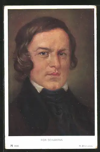 Künstler-AK Rob. Schumann, Portrait des Musikers