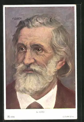 Künstler-AK Zuber, G. Verdi, Portrait des Musikers