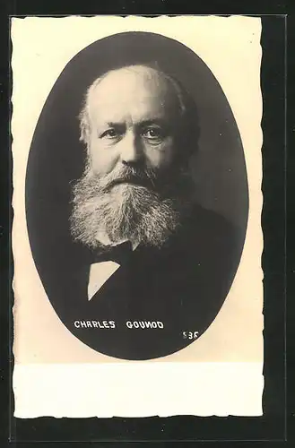 AK Charles Gounod, Portrait des gealterten Musikers