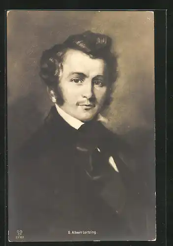 AK Musiker, Portrait von G. Albert Lortzing