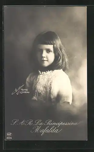 AK S.A.R. La Principessina Mafalda, Portrait der jungen Prinzessin