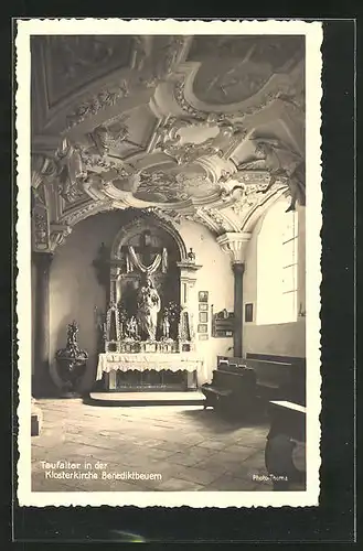 AK Benediktbeuern, Taufaltar in der Klosterkirche