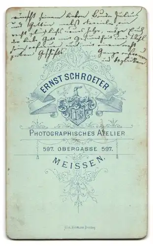 Fotografie Ernst Schroeter, Meissen, Obergasse 597, älterer Herr mit Vollbart