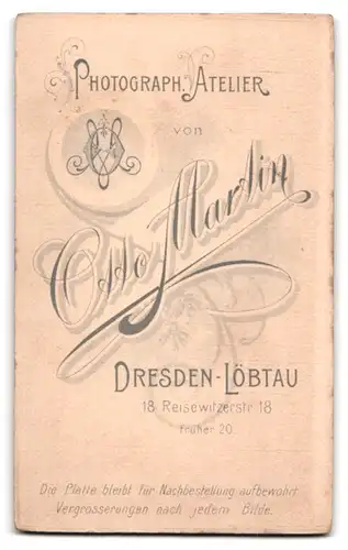 Fotografie Otto Martin, Dresden-Löbtau, Reisewitzerstrasse 18, Portrait süsses Kleinkind im weissen Kleid