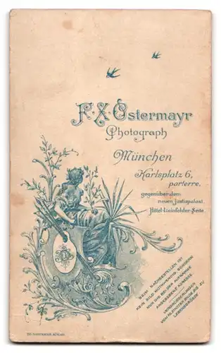 Fotografie F. X. Ostermayr, München, Karlsplatz 6, Portrait kleiner Junge und Mädchen in modischer Kleidung