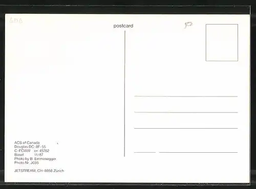 AK Basel, ACS of Canada Douglas DC-8F-55 C-FCWW cn 45762, Flugzeug