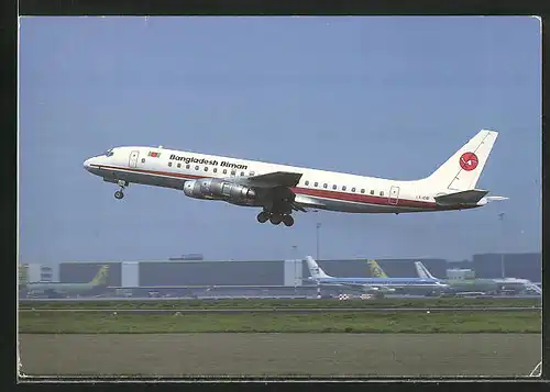 AK Amsterdam, WAP 23 LX-IDB Douglas DC-8-53 Bangladesh biman cn 45417, Flugzeug 1981