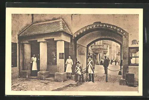 AK Leipzig, Internationale Baufachausstellung mit Sonderausstellungen 1913, Eingang in die alte Stadt