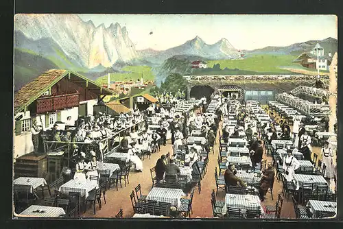 AK Leipzig, Internationale Ausstellung für Buchgewerbe u. Graphik 1914, Original-Alpen-Restaurant Ober-Bayern