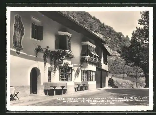 AK Waidbruck, Gasthaus zum kalten Keller, Ristorante Cantina Fredda