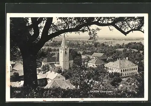 AK Saxen /Oberdonau, Ortsansicht mit Kirche