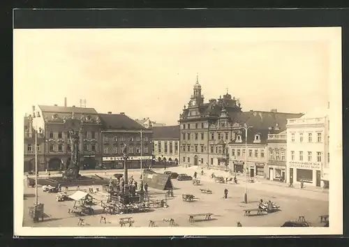 AK Kolin, Böhmisch Mährische Bank am Marktplatz