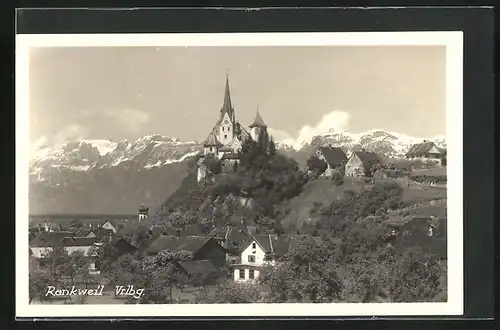 AK Rankweil /Vrlbg., Teilansicht mit Kirche