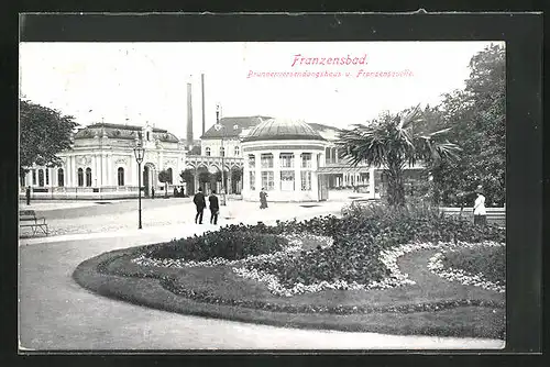 AK Franzensbad, Brunnenversendungshaus und Franzquelle