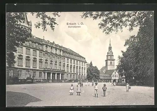 AK Erbach i. O., Schlossplatz