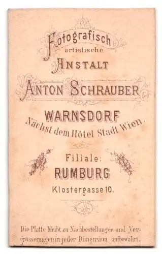 Fotografie Anton Schrauber, Warnsdorf, Klostergasse 10, eleganter Herr mit rechtem Scheitel