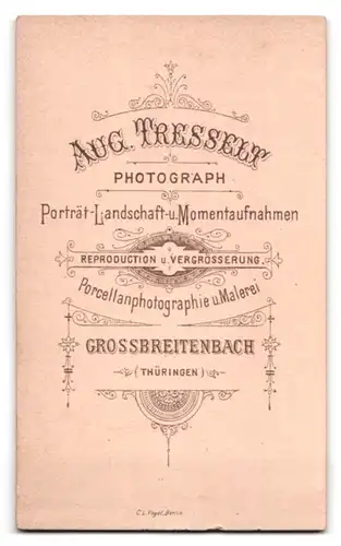 Fotografie Aug. Tresselt, Grossbreitenbach /Thür., hübsche Dame in der Seitenansicht