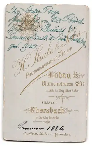 Fotografie H. Strube & Sohn, Löbau i /S., Blumenstrasse 339 s, Portrait elegant gekleideter Herr mit Oberlippenbart