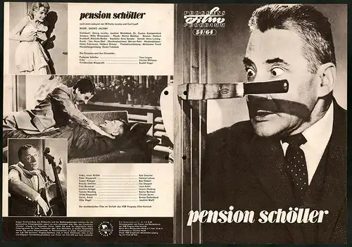 Filmprogramm PFP Nr. 54 /64, Pension Schöller, Theo Lingen, Christa Williams, Regie: Georg Jacoby