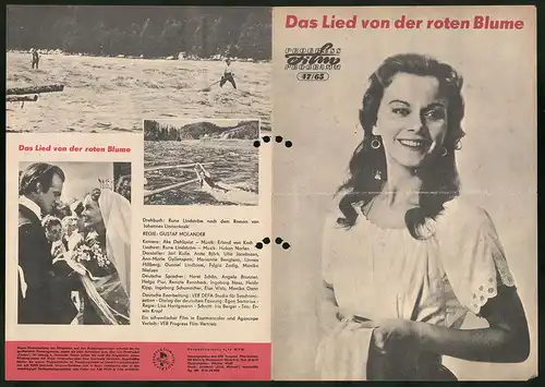 Filmprogramm PFP Nr. 47 /65, Das Lied von der roten Blume, Jarl Kulle, Anita Björk, Regie: Gustaf Molander