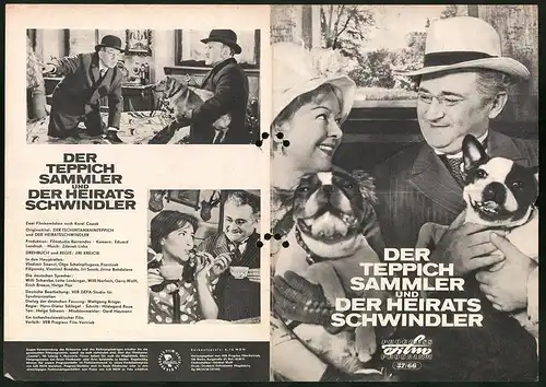 Filmprogramm PFP Nr. 37 /66, Der Teppichsammler und der Heiratsschwindler, V. Smeral, V. Brodsky, Regie: J. Krejcik