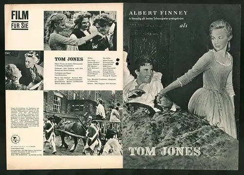 Filmprogramm Film für Sie Nr. 66 /66, Tom Jones, Albert Finney, Susannah York, Regie: Tony Richardson