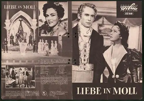 Filmprogramm PFP Nr. 85 /60, Liebe in Moll, Antonella Lualdi, Maurice Ronet, Regie: Carmine Gallone
