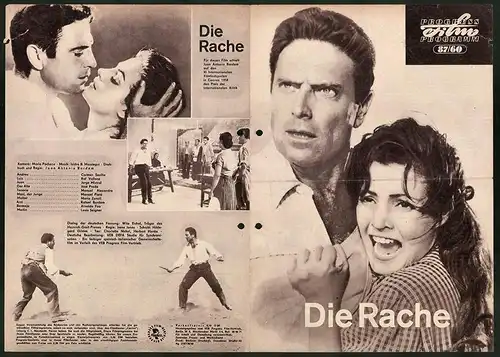 Filmprogramm PFP Nr. 87 /60, Die Rache, Carmen Sevilla, Raf Vallone, Jorge Mistral, Regie: Juan Antonio Bardem