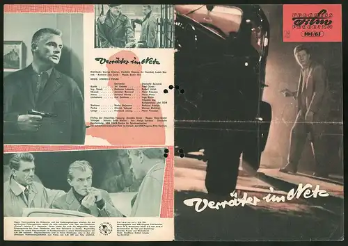 Filmprogramm PFP Nr. 104 /61, Verräter im Netz, Jiri Vrstala, Radovan Lukavsky, Regie: Jindrich Polak