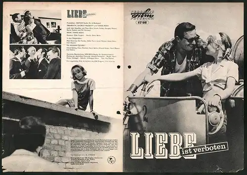 Filmprogramm PFP Nr. 47 /66, Liebe ist verboten, Mari Töröcsik, Teri Torday, Regie: György Palasthy, Tamas Renyi