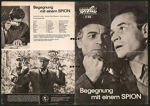Filmprogramm PFP Nr. 4 /65, Begegnung mit einem Spion, B. Tyszkiewicz, K. Laniewska, Regie: Jan Batory