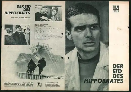 Filmprogramm Film für Sie Nr. 98 /66, Der Eid des Hippokrates, Paul Butkewitsch, A. Sawjalowa, Regie: Ada Neretnieze