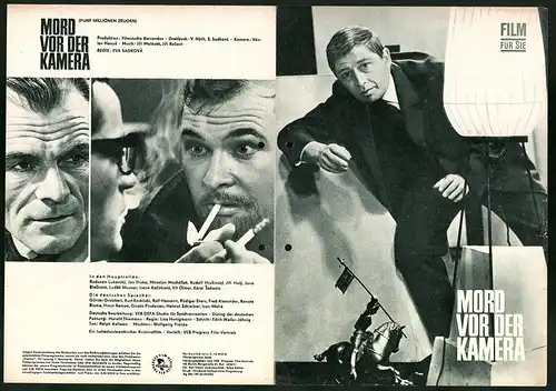 Filmprogramm Film für Sie Nr. 96 /66, Mord vor der Kamera, Radovan Lukavsky, Jan Triska, Regie: Eva Sadkova
