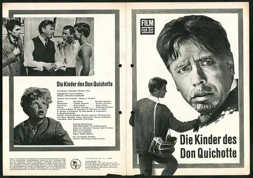 Filmprogramm Film für Sie Nr. 77 /66, Die Kinder des Don Quichote, Anatoli Papanow, Wera Orlowa, Regie: Jewgeni Karelow
