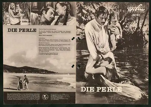 Filmprogramm PFP Nr. 62 /64, Die Perle, Maria Elena Marques, Pedro Armendariz, Regie: Emilio Fernandez