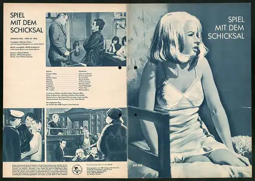 Filmprogramm unbekannt, Spiel mit dem Schicksal, Laurence Olivier, Simone Signoret, Regie: Peter Glenville