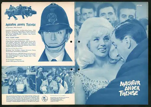Filmprogramm unbekannt, Malheur an der Themse, Colette Brosset, Raymond Bussières, Regie: Robert Dhéry