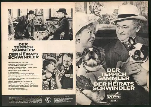 Filmprogramm PFP Nr. 37 /66, Der Teppichsammler und der Heiratsschwindler, V. Smerak, J. Sovak, Regie: J. Krejcik